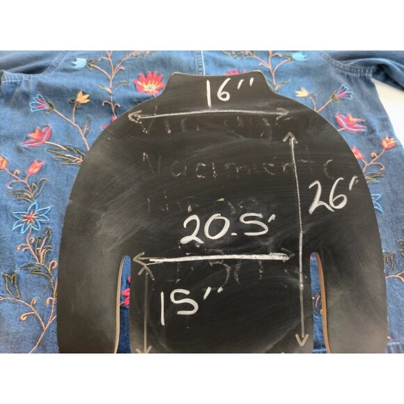 TALBOTS  EMBROIDERED FLOWERS FRONT JEAN JACKET WOMEN SIZE MEDIUM - Picture 4 of 9